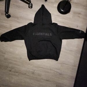 Black essentials hoodie